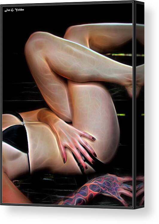 Fantasy Canvas Print featuring the painting Legs by Jon Volden