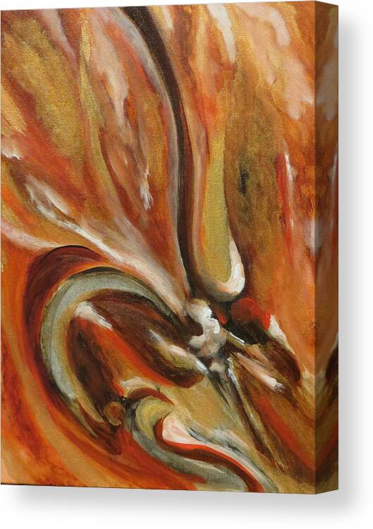 Abstract Canvas Print featuring the painting Let It Go by Soraya Silvestri