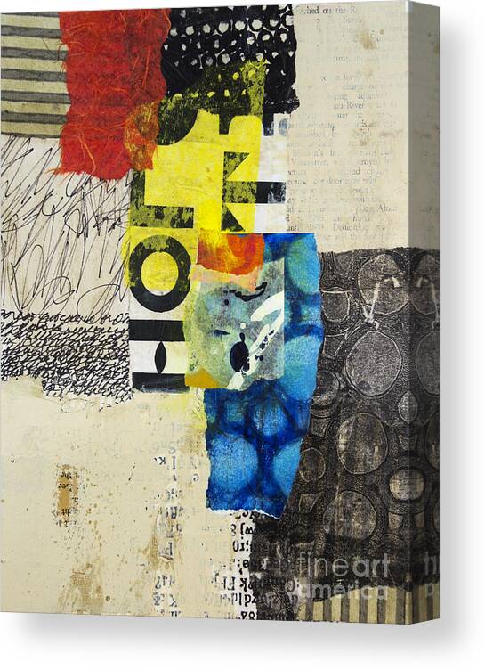 Letter To Myself Canvas Print featuring the mixed media Letter to myself by Elena Nosyreva
