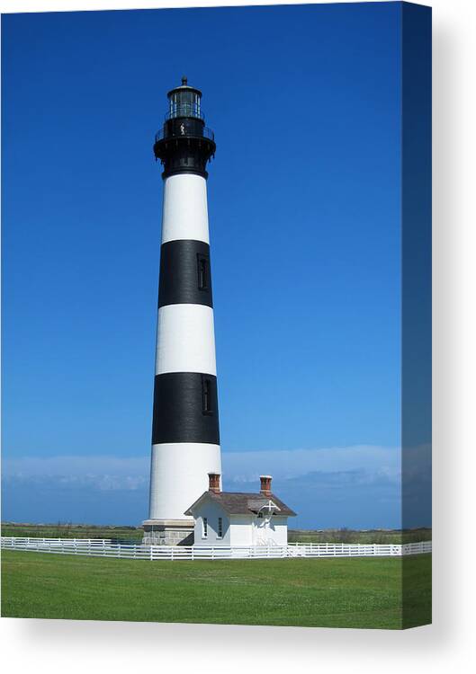 North Carolina Canvas Print featuring the photograph Lighthouse on the North Carolina Coast by Mountain Dreams