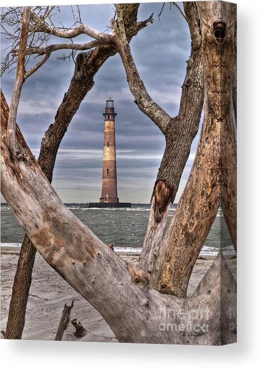 Folly Island Lighthouse Canvas Print featuring the photograph Lighting The Way by Mike Covington