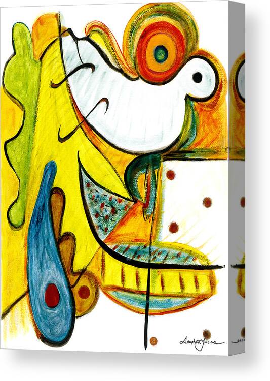 Abstract Art Canvas Print featuring the painting Linda Paloma by Stephen Lucas