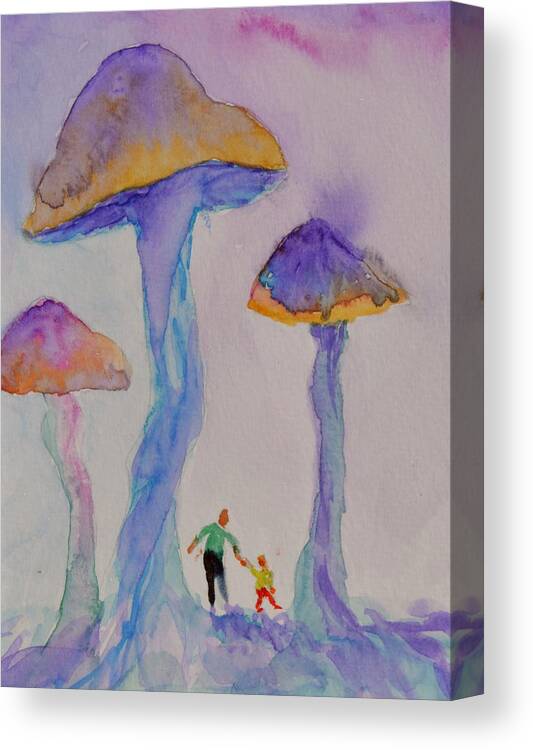 Beverley Harper Tinsley Canvas Print featuring the painting Little People by Beverley Harper Tinsley