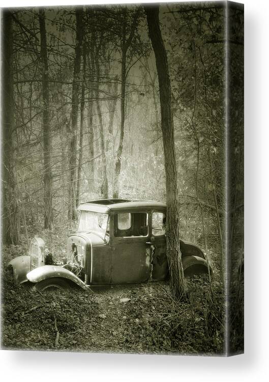 Cars Canvas Print featuring the photograph Lost in the Woods by John Anderson