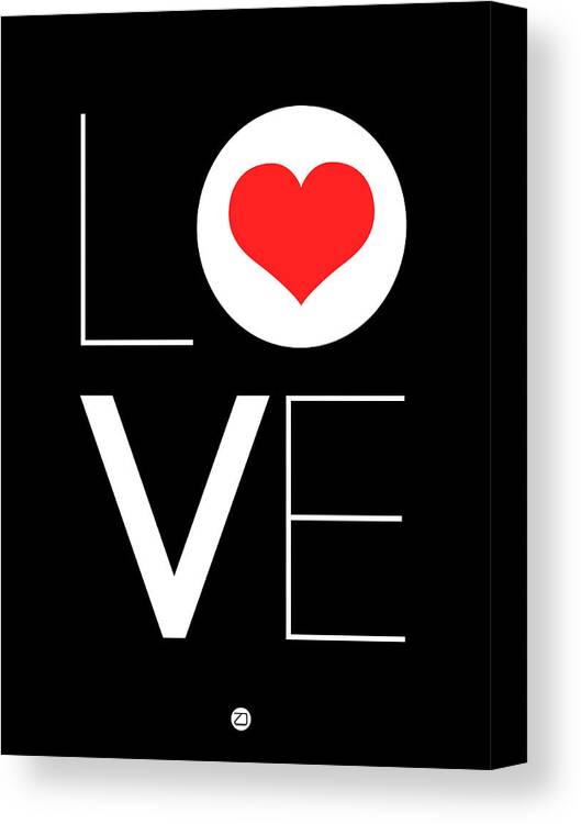 Red Heart Canvas Print featuring the digital art Love Poster 7 by Naxart Studio