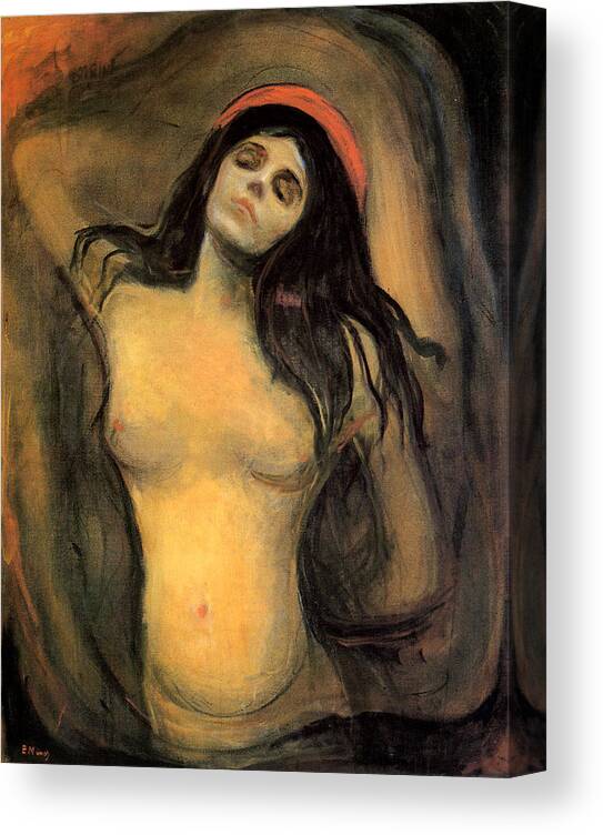 Munch Canvas Print featuring the painting Madonna by Pam Neilands