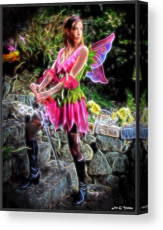 Fairy Canvas Print featuring the painting Magical Fairy by Jon Volden