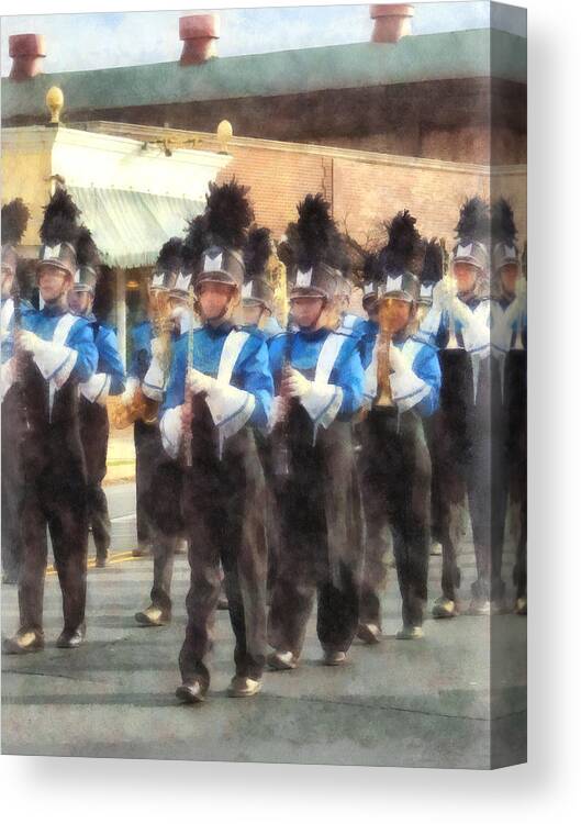 Trumpet Canvas Print featuring the photograph Marching Band by Susan Savad