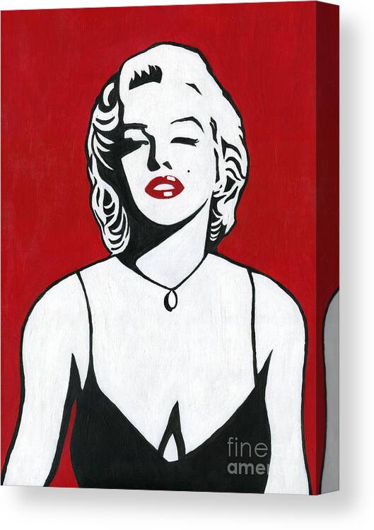 Marilyn Monroe Canvas Print featuring the painting Marilyn Monroe by Roz Abellera