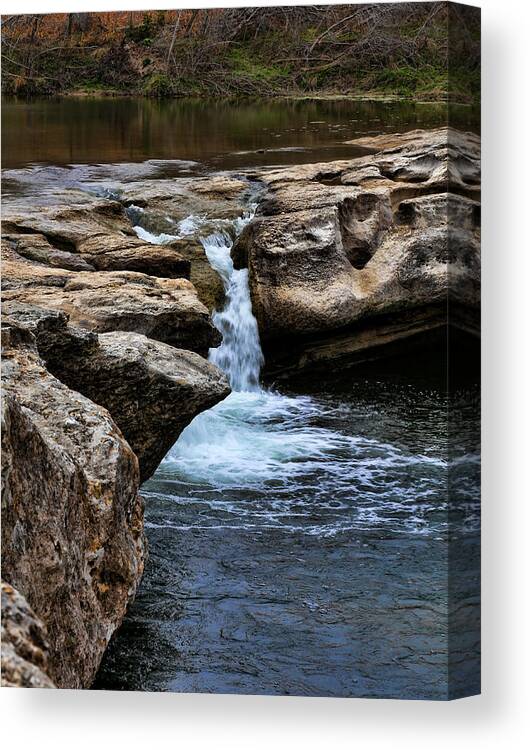Mckinney Falls State Park Canvas Print featuring the photograph McKinney Falls State Park-Upper Falls 2 by Judy Vincent