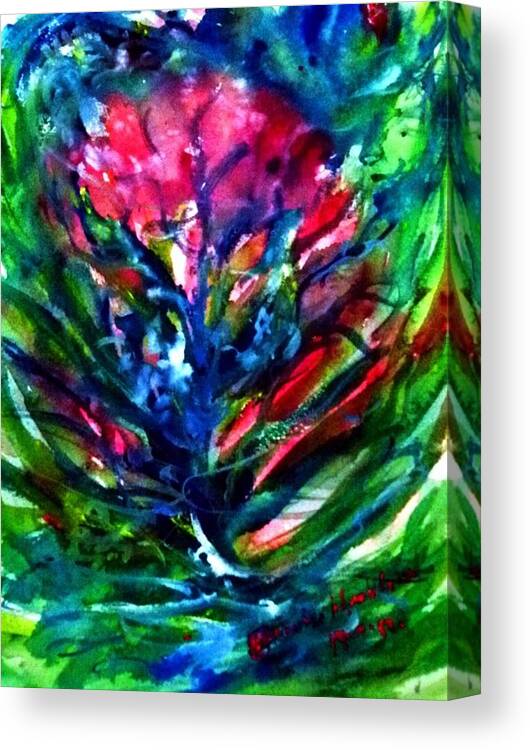 Abstract Canvas Print featuring the painting Mental energy. by Wanvisa Klawklean