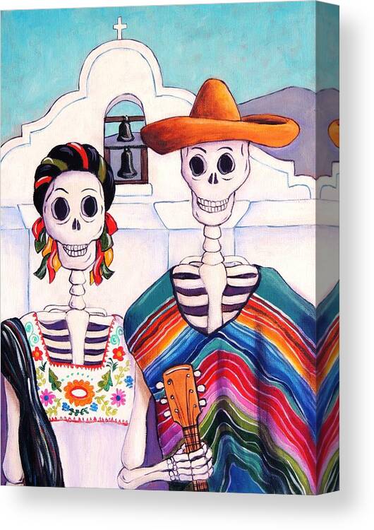 Dia De Los Muertos Canvas Print featuring the painting Mexican Gothic by Candy Mayer