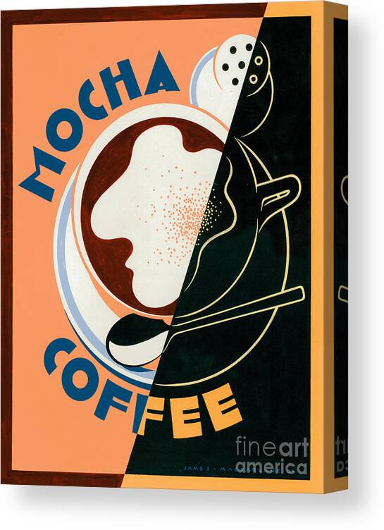 Brian James Canvas Print featuring the digital art Mocha coffee by MGL Meiklejohn Graphics Licensing