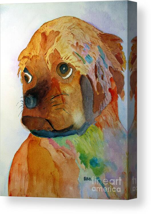 Dog Canvas Print featuring the painting Mollie by Sandy McIntire