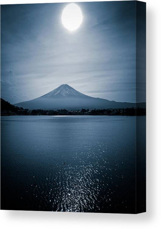 Scenics Canvas Print featuring the photograph Mt.fuji & Kawaguchi Lake by Torne uttenai