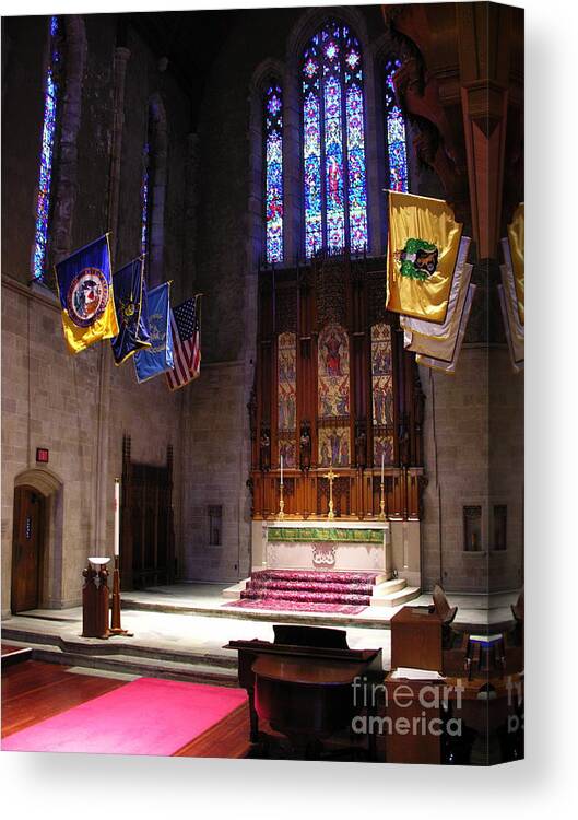Muhlenberg College Canvas Print featuring the photograph Egner Memorial Chapel Altar by Jacqueline M Lewis