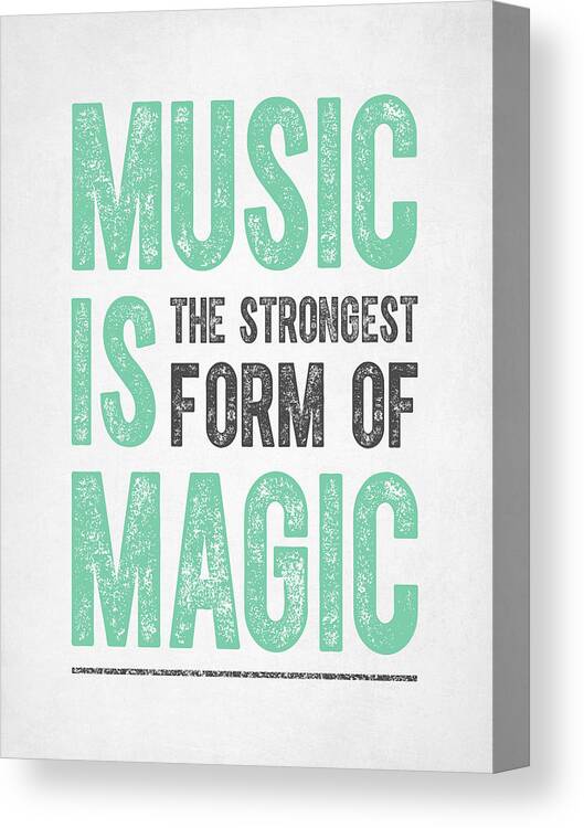 Music Canvas Print featuring the digital art Music is Magic by Aged Pixel