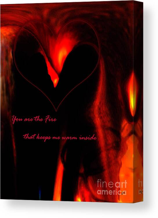 Abstract Canvas Print featuring the digital art My Love by Gerlinde Keating