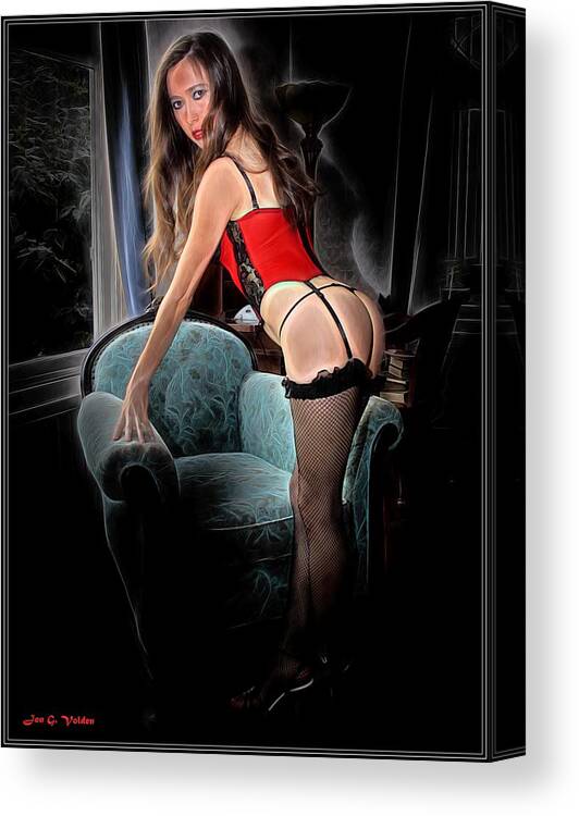 Mystic Canvas Print featuring the painting Mystic Lingerie by Jon Volden