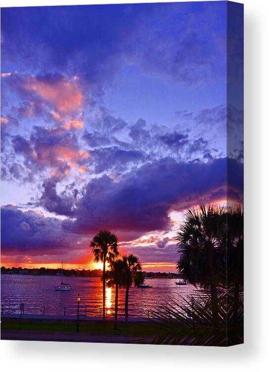 Sun Canvas Print featuring the photograph Neon Sky by Jody Lane