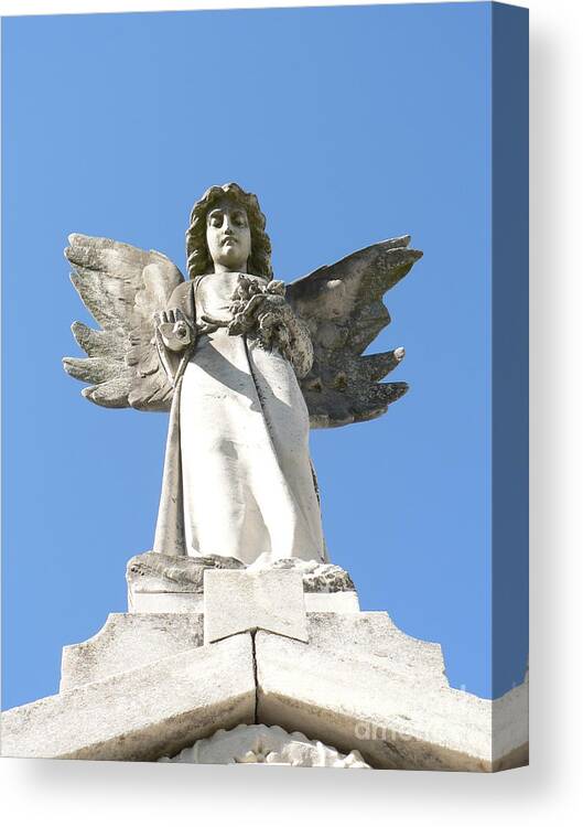 Angel Canvas Print featuring the photograph New Orleans Angel 5 by Elizabeth Fontaine-Barr