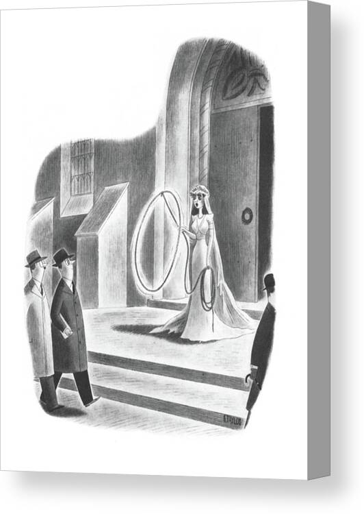 110300 Rta Richard Taylor Canvas Print featuring the drawing New Yorker April 6th, 1940 by Richard Taylor
