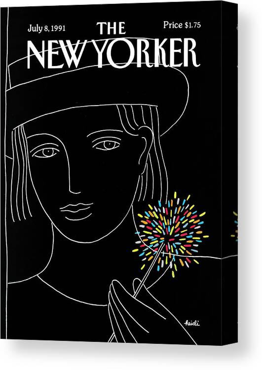 Holidays Canvas Print featuring the painting New Yorker July 8th, 1991 by Heidi Goennel