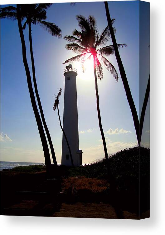 Hawaii Canvas Print featuring the photograph Oahu Lighthouse by Kara Stewart