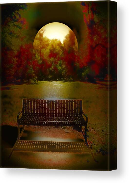 Moon Canvas Print featuring the photograph October Moon by John Anderson