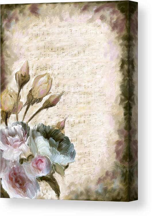 Floral Canvas Print featuring the painting Ode to Love by Portraits By NC