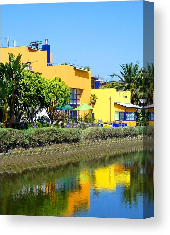 Architecture Canvas Print featuring the photograph On the Venice Canals by Karol Blumenthal