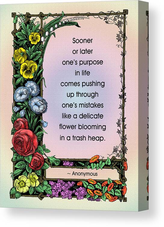 One's Purpose In Life Canvas Print featuring the photograph Ones Purpose by Mike Flynn