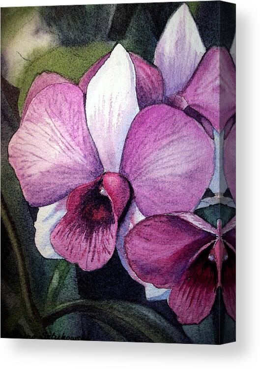 Orchid Canvas Print featuring the painting Orchid by Irina Sztukowski