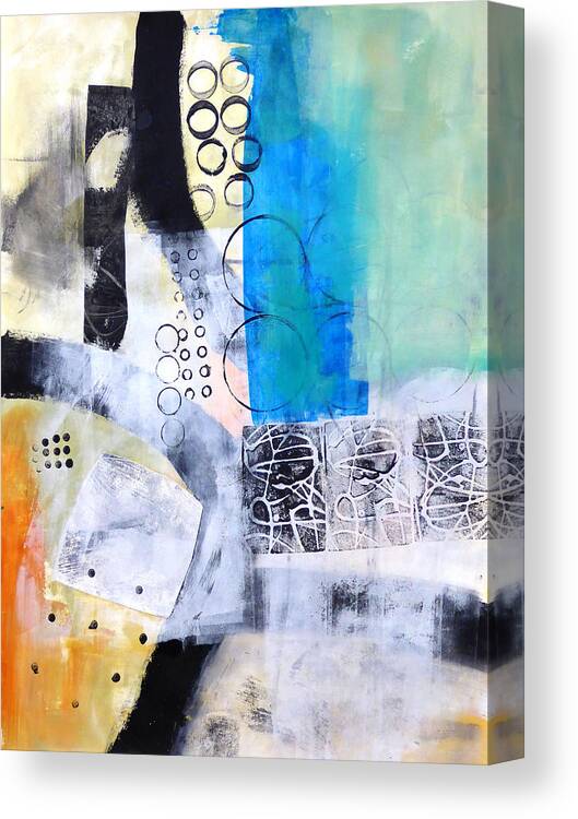 Keywords: Abstract Canvas Print featuring the painting Paint Improv 9 by Jane Davies