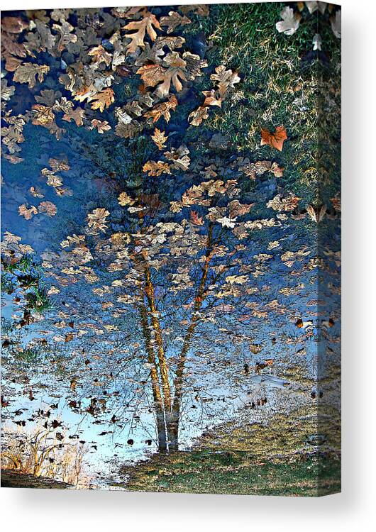 Painting Canvas Print featuring the photograph Painting in a Puddle by Ellen Tully