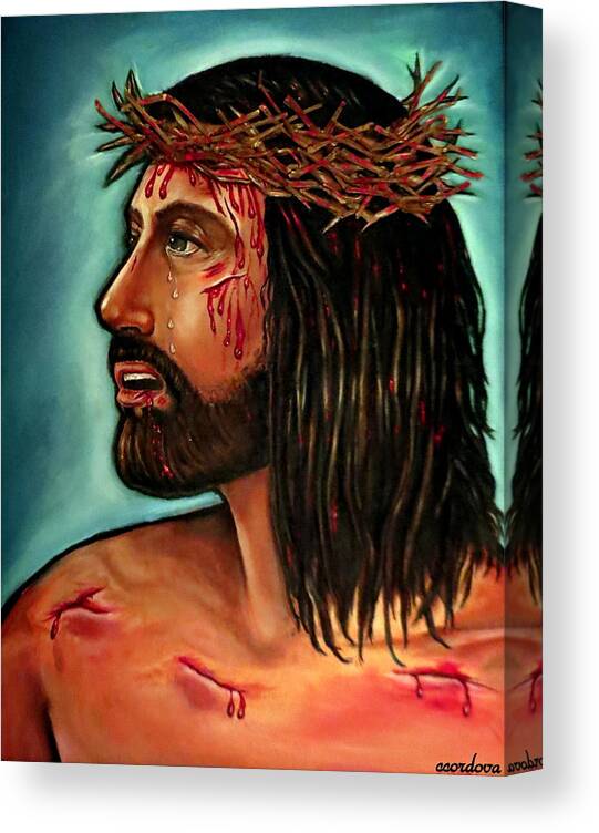 Christ Canvas Print featuring the painting Passion of Christ by Carmen Cordova