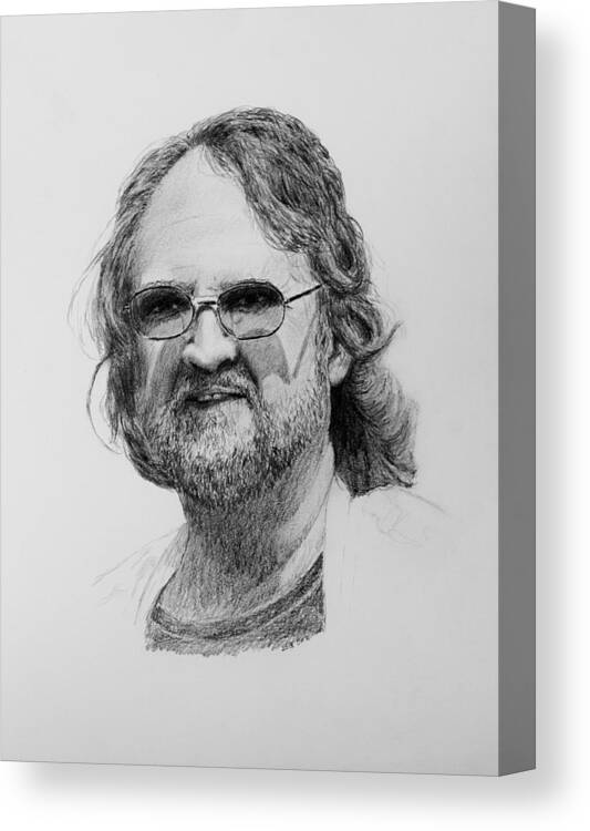 Portrait Canvas Print featuring the drawing Paul Rebmann by Daniel Reed