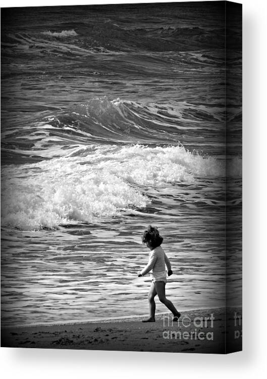Girl Canvas Print featuring the photograph Playtime by Clare Bevan