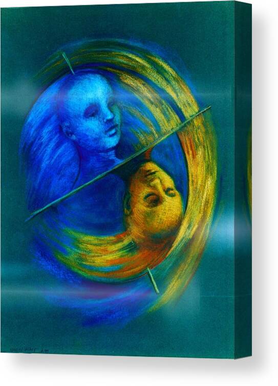 Pastel Canvas Print featuring the painting Polar Shift Number Two by Nancy Wait