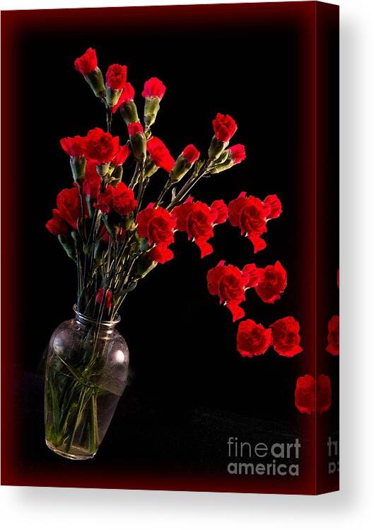 Bouquet Canvas Print featuring the photograph Pouring out Love by Sandra Clark