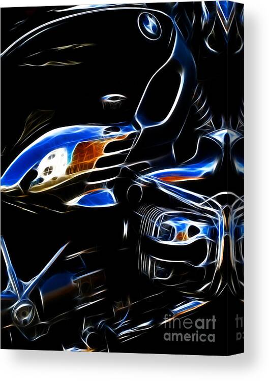Motorbike Canvas Print featuring the photograph Power Cruiser by Yvonne Johnstone
