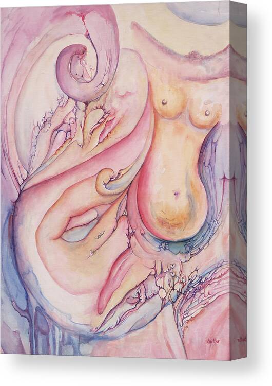 Surreal Canvas Print featuring the painting Pregnant With Desire I by Lynn Buettner