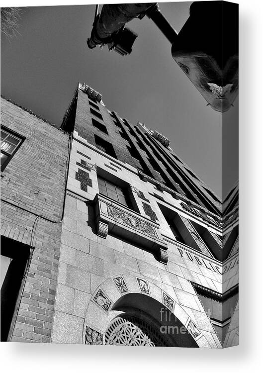  Canvas Print featuring the photograph Public Service Building by Hominy Valley Photography