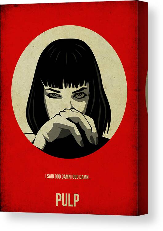 Pulp Fiction Canvas Print featuring the painting Pulp Fiction Poster by Naxart Studio