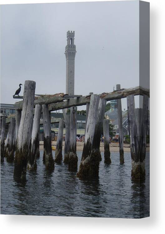 Nature Canvas Print featuring the photograph Pyrate on The Dock 1 by Robert Nickologianis