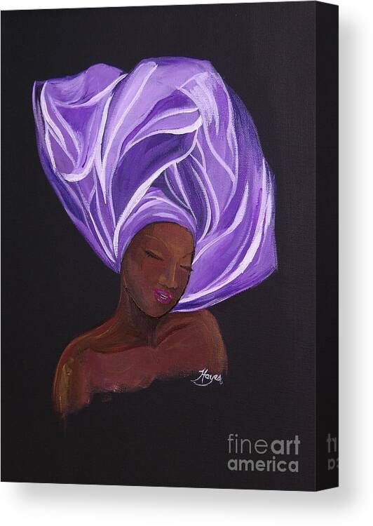 Woman Canvas Print featuring the painting Queen Esther by Barbara Hayes
