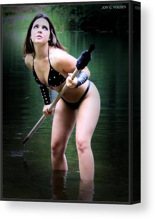 Sexy Canvas Print featuring the photograph Rebel Spear by Jon Volden