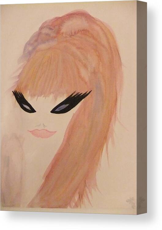 Woman Canvas Print featuring the painting Redhead Woman by Lynne McQueen