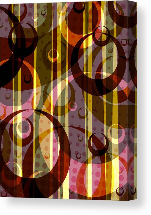 Abstract Canvas Print featuring the digital art RetroHoops011211 by Matthew Lindley