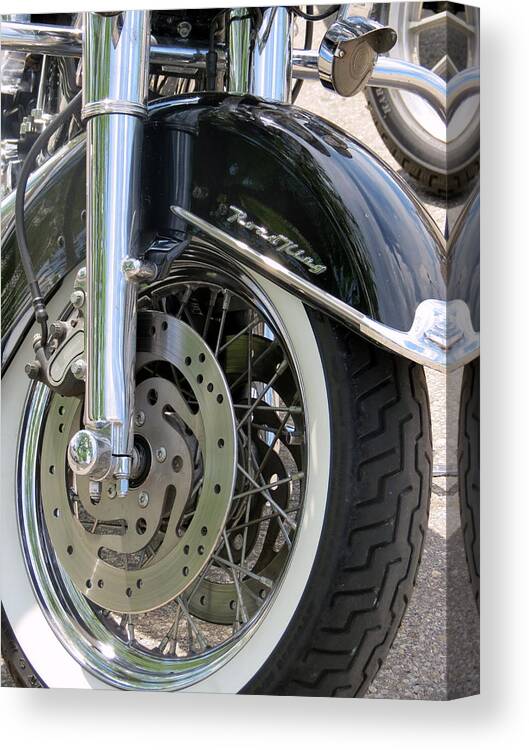 Harley Davidson Canvas Print featuring the photograph Road King by Kay Novy